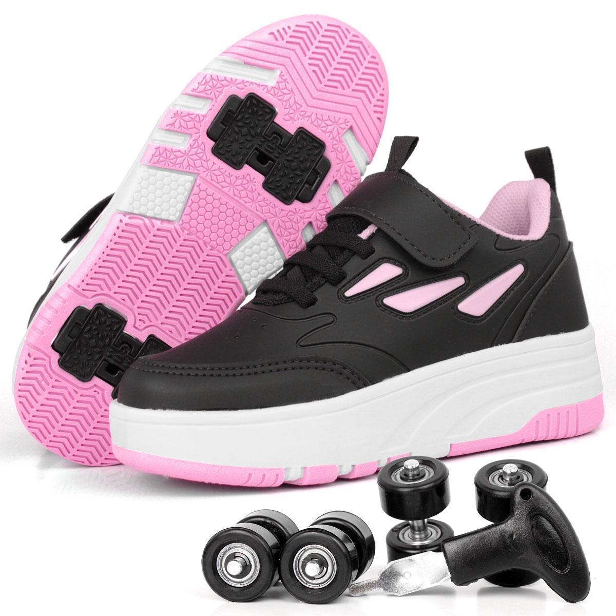 Tênis de Rodinhas Infantil Com Led's Impacto SF Outlet - Dia das Crianças -  Rosa | Netshoes