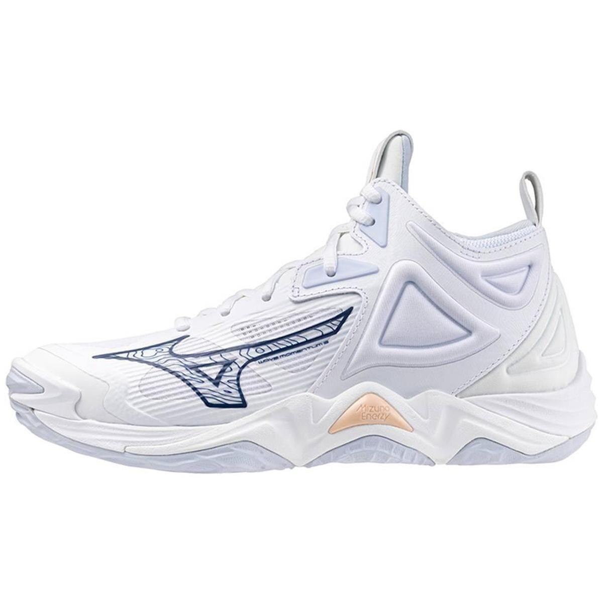 Tênis de Vôlei Feminino Mizuno Wave Momentum 3 Mid - Branco | Netshoes