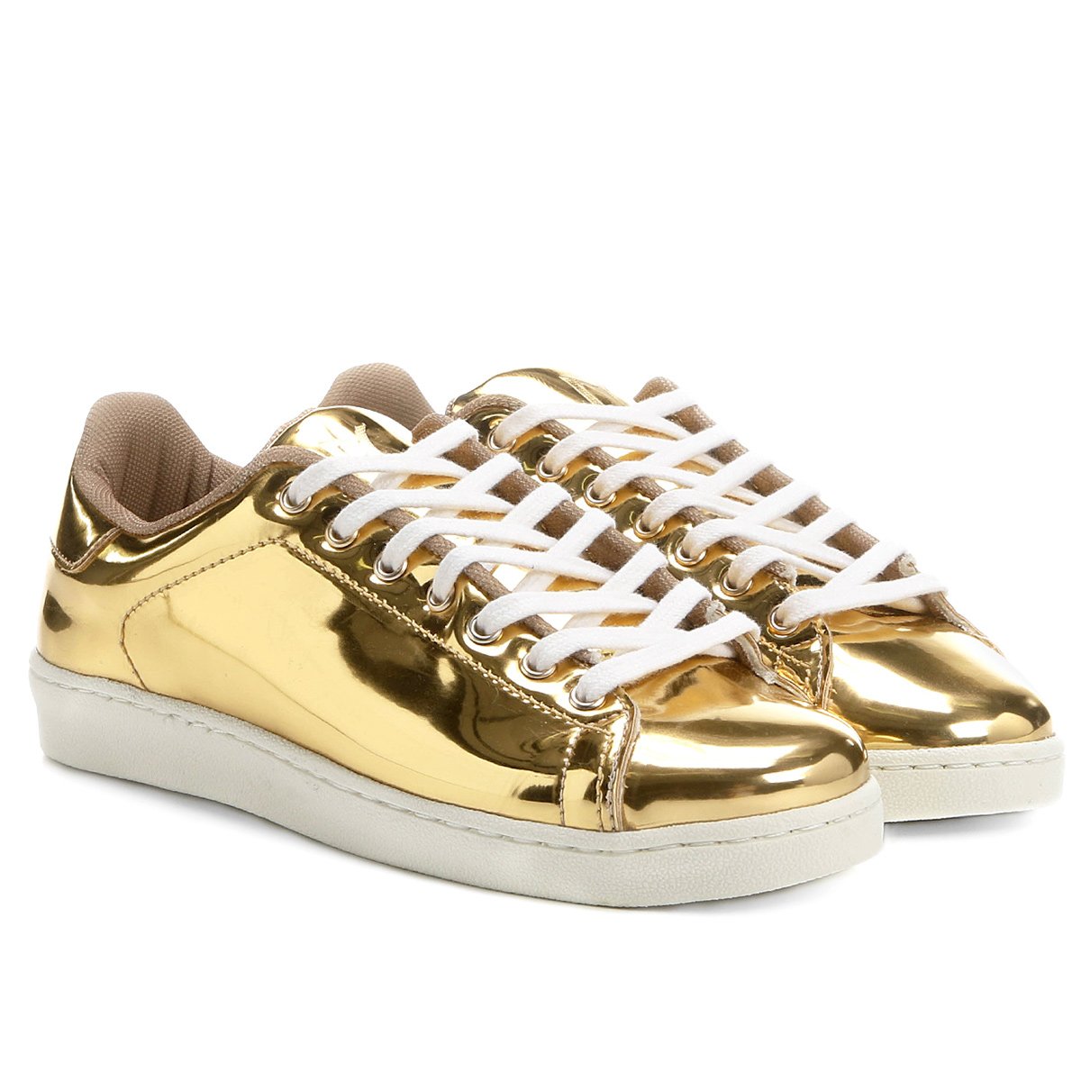 Tênis Di Cristalli Cadarço - Dourado | Netshoes