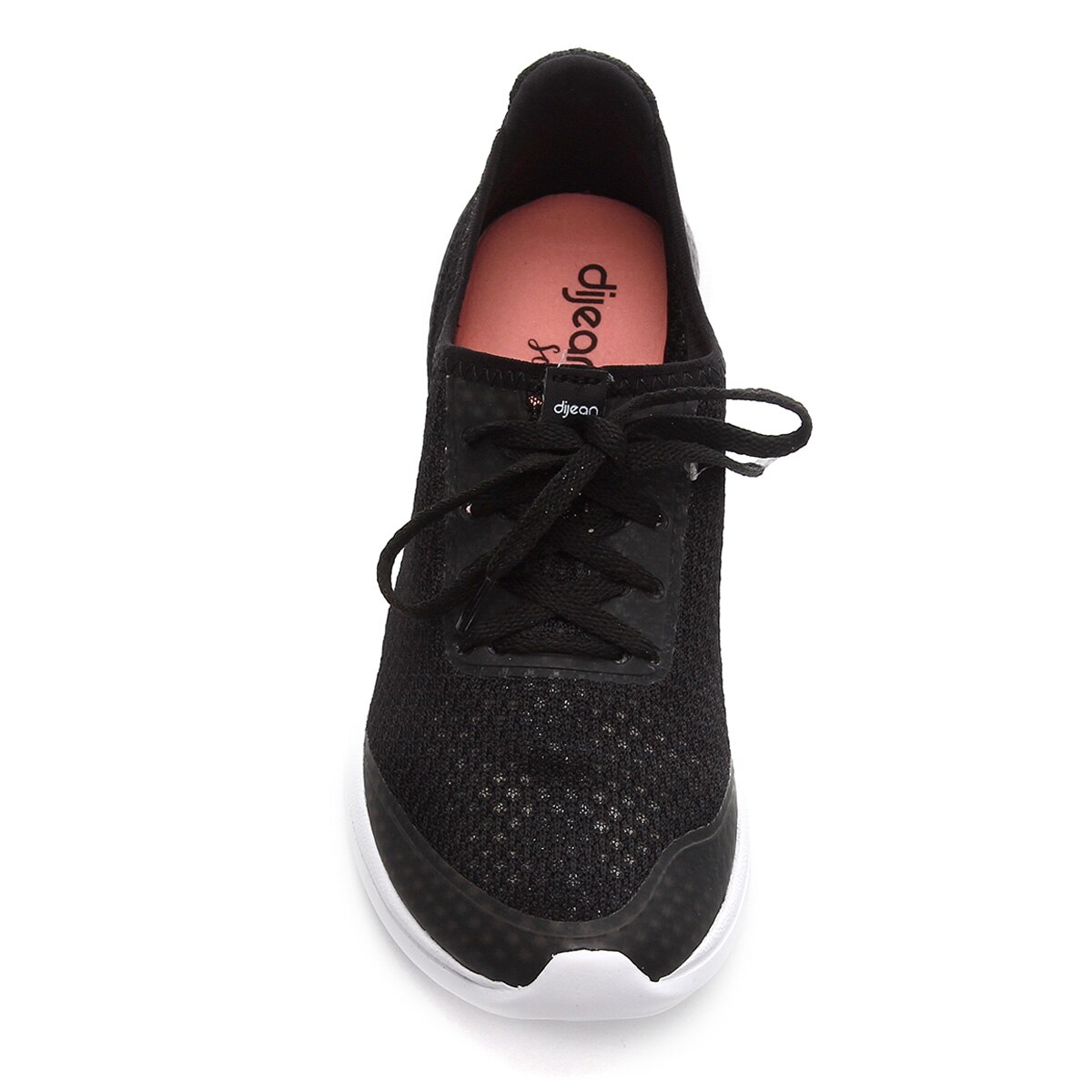 Tênis Dijean Jogging Tela Feminino - Preto | Netshoes