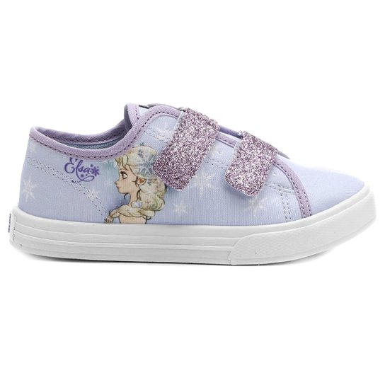 Tênis Disney Elsa Velcro Infantil - Azul e Lilás Menor preço em Tênis Disney Elsa Velcro Infantil - Azul e Lilás