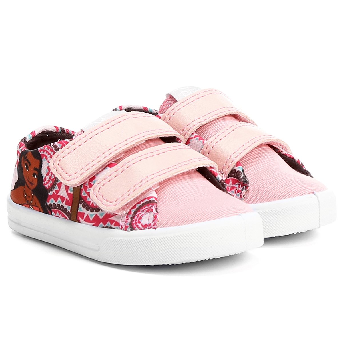 Tênis Disney Moana Velcro Infantil - Rosa | Netshoes