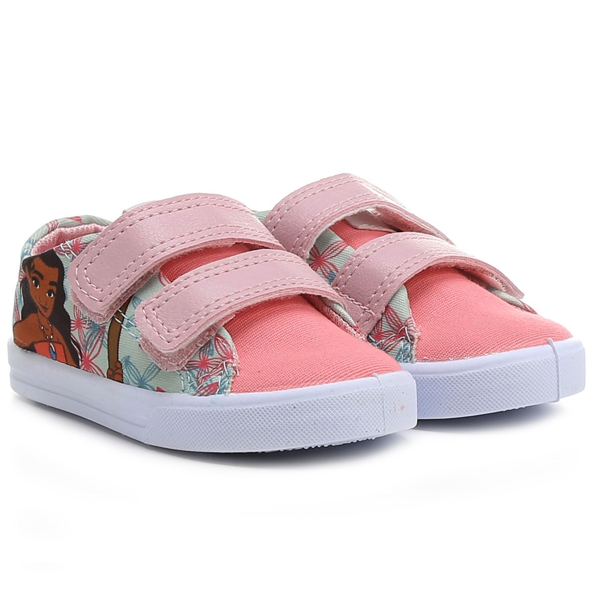 Tênis Disney Moana Velcro Menina - Azul | Netshoes