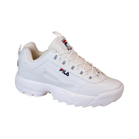 Tênis Disruptor Kids Fila Branco - Branco Menor preço em Tênis Disruptor Kids Fila Branco - Branco