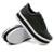 Tênis Dk Uze Shoes Casual Liso com Cadarço Sola Leve Feminino - Preto