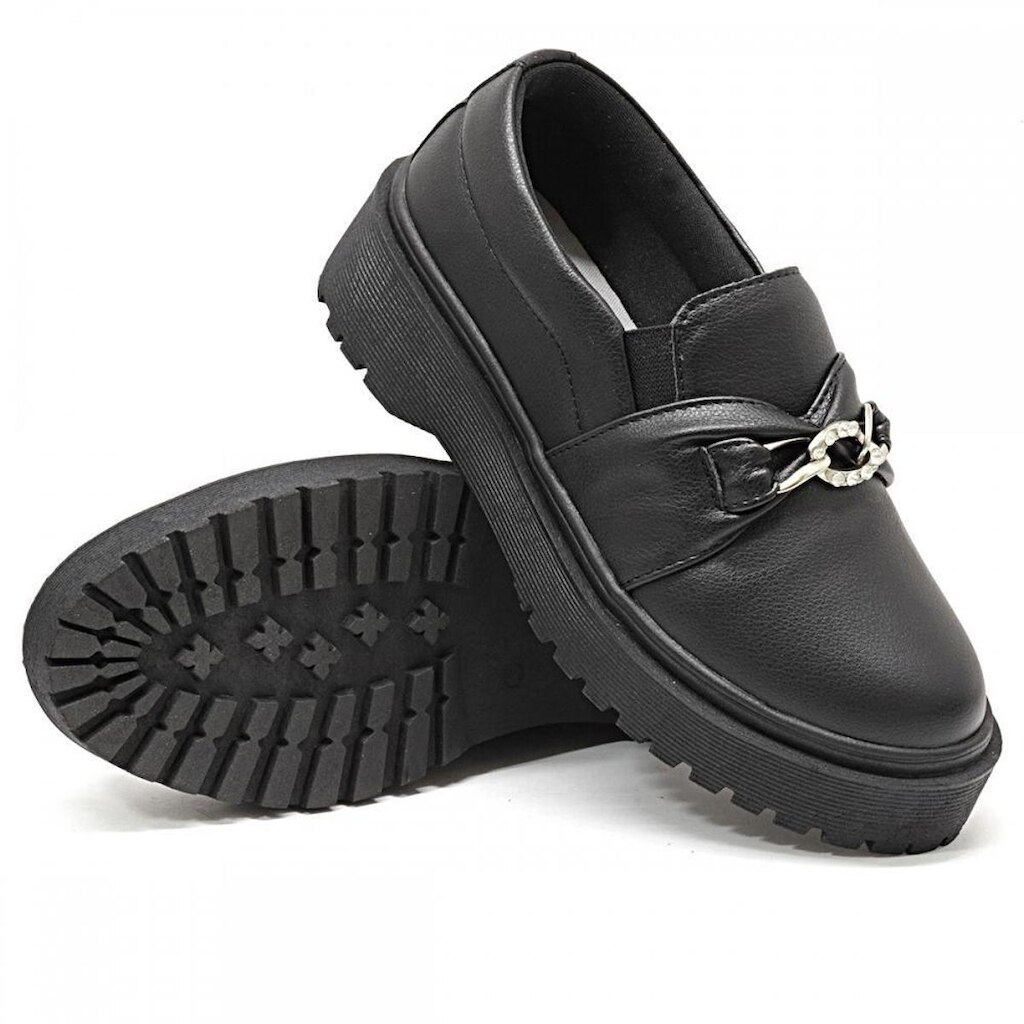 Tênis Dk Uze Shoes Slip On com Elástico Sola reta Leve Tratorada Feminino