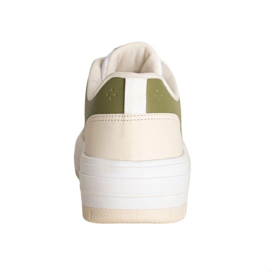 Tênis Dm Branco E Verde Oliva
