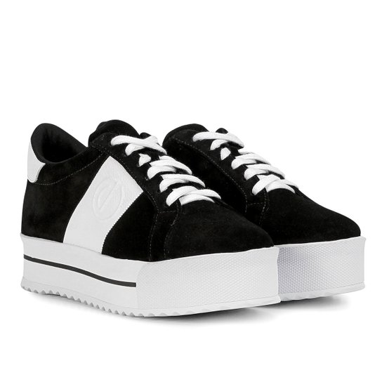 Tênis Dumond Flatform Camurça Feminino - Preto