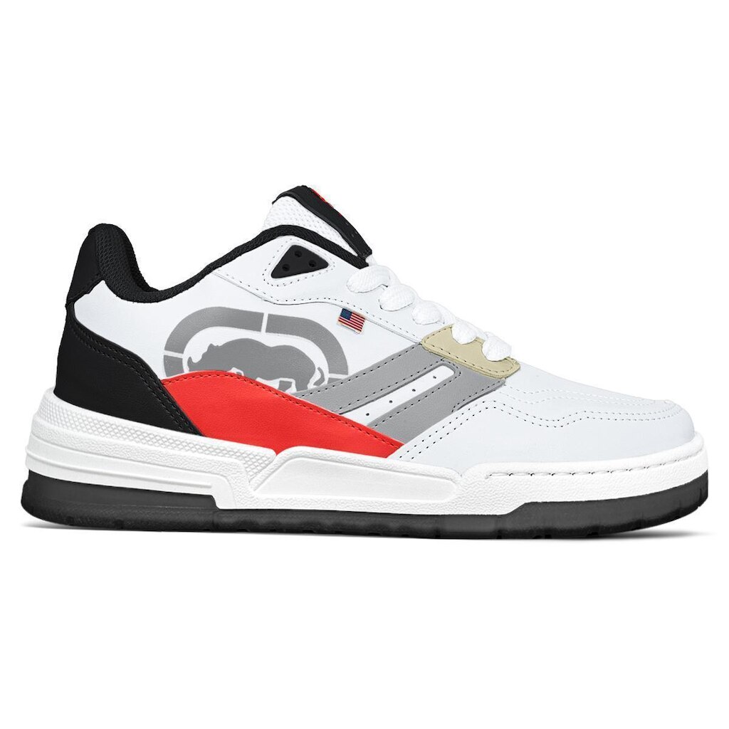 Tênis ECKO Sintético Unissex Hawk | Branco Preto Vermelho