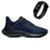 Tênis Esporte Adventure Com Cardarço Ajustável + Relógio Masculino Digital - Azul+Preto