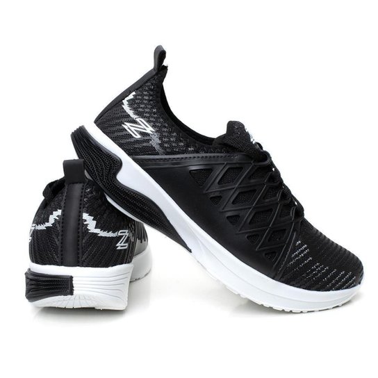 Tênis Esportivo Masculino Calce Fácil Conforto Fitness - Preto Menor preço em Tênis Esportivo Masculino Calce Fácil Conforto Fitness - Preto