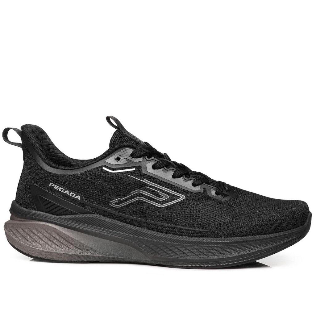 Tênis Esportivo Pegada Masculino em Tecido Black 191301-05