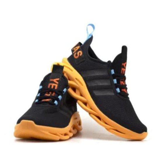 Tênis Esportivo Trança Macio Leve Casual Unissex - Laranja Menor preço em Tênis Esportivo Trança Macio Leve Casual Unissex - Laranja