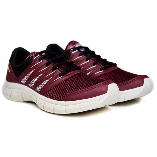 Tênis Esportivo Ultraflex Caminhada Academia - Cor Bordo - Vinho Menor preço em Tênis Esportivo Ultraflex Caminhada Academia - Cor Bordo - Vinho