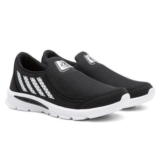 Tênis Esportivo Zeus Caminhada Masculino - Branco+Preto Menor preço em Tênis Esportivo Zeus Caminhada Masculino - Branco+Preto