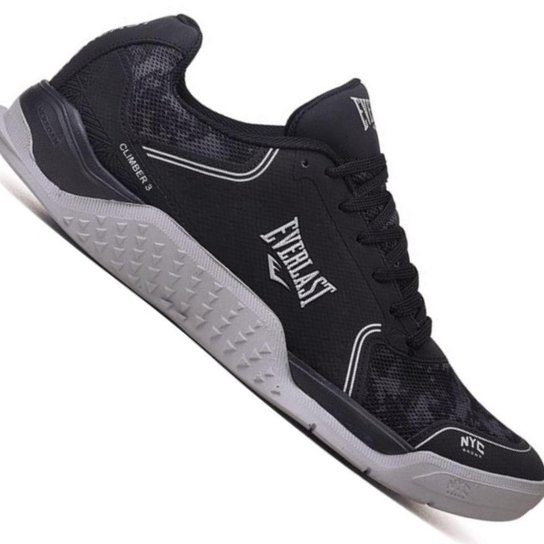 Tenis Everlast Climber 3 Masculino - Preto+Prata Menor preço em Tenis Everlast Climber 3 Masculino - Preto+Prata