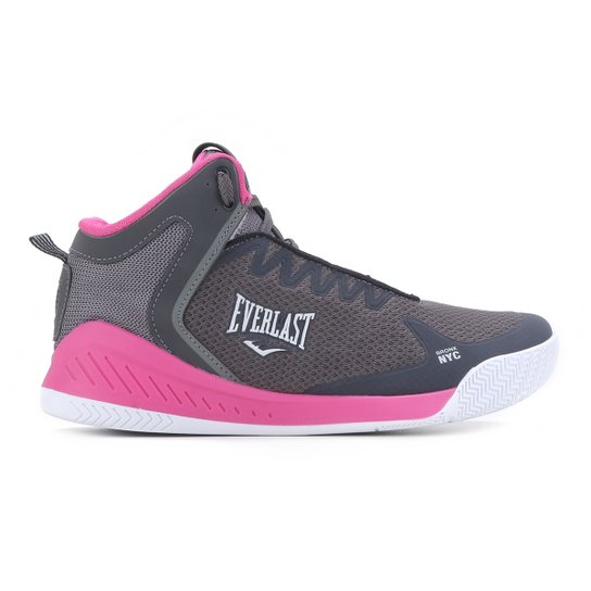 Tênis Everlast Clube Feminino - Preto+Rosa Menor preço em Tênis Everlast Clube Feminino - Preto+Rosa
