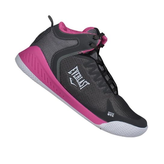 Tênis Everlast Clube Feminino - Chumbo+Rosa Menor preço em Tênis Everlast Clube Feminino - Chumbo+Rosa