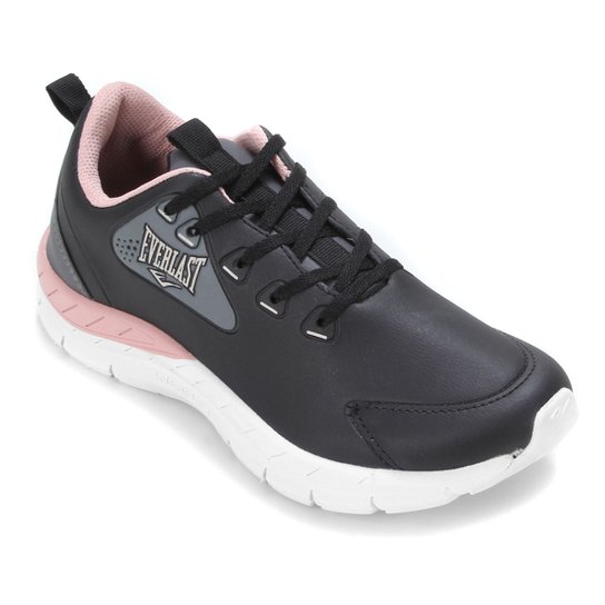 Tênis Everlast Confort Feminino - Preto+Cinza Menor preço em Tênis Everlast Confort Feminino - Preto+Cinza