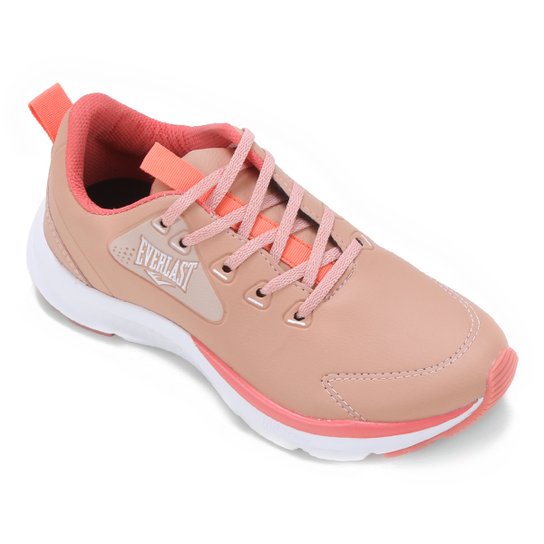 Tênis Everlast Confort II Feminino - Rosa+Branco Menor preço em Tênis Everlast Confort II Feminino - Rosa+Branco