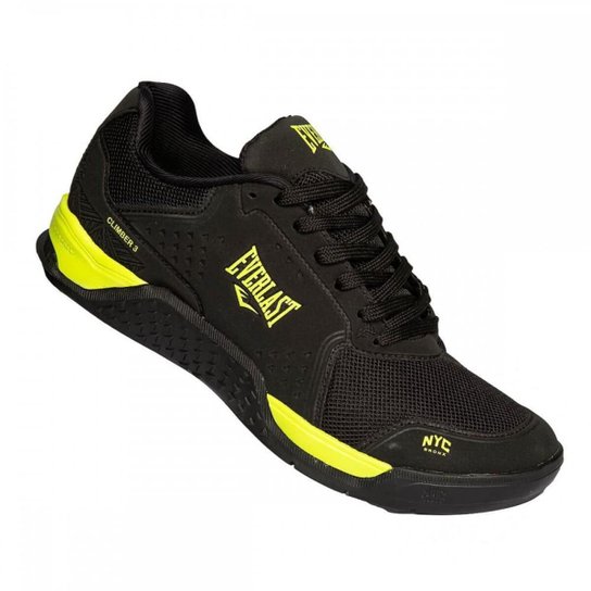 TENIS EVERLAST FEMININO CLIMBER III - Preto+Amarelo Menor preço em TENIS EVERLAST FEMININO CLIMBER III - Preto+Amarelo