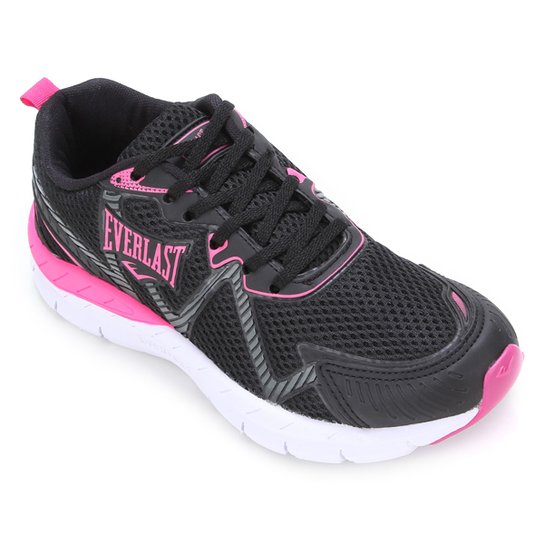 Tênis Everlast Kromus II Feminino - Preto+Rosa Menor preço em Tênis Everlast Kromus II Feminino - Preto+Rosa