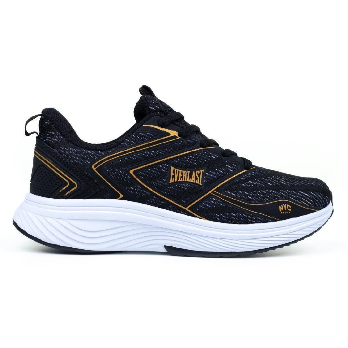 Tênis Everlast Max Uni Preto / Dourado Menor preço em Tênis Everlast Max Uni Preto / Dourado