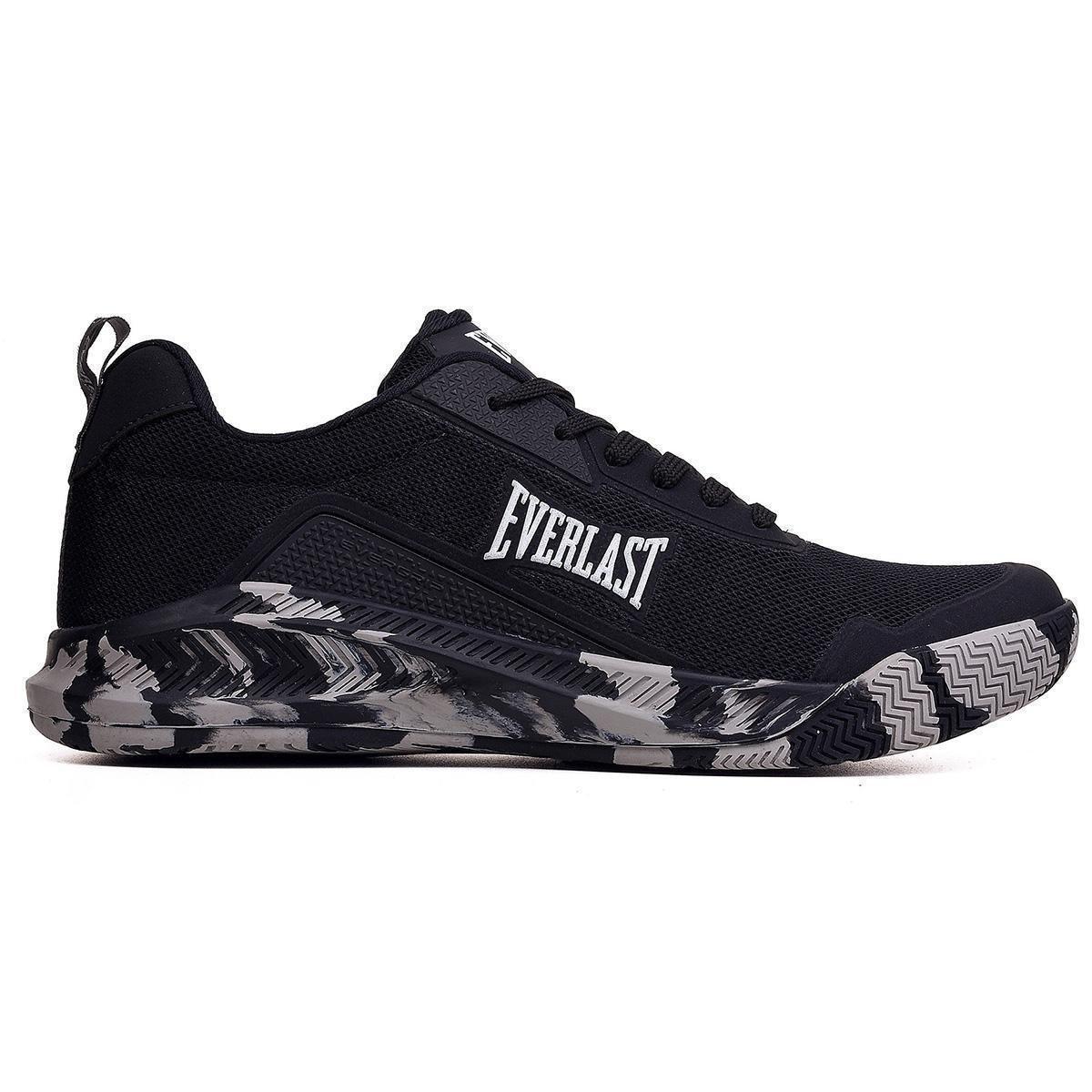 Tênis Everlast Range 2 - Unissex -Preto/Branco Menor preço em Tênis Everlast Range 2 - Unissex -Preto/Branco
