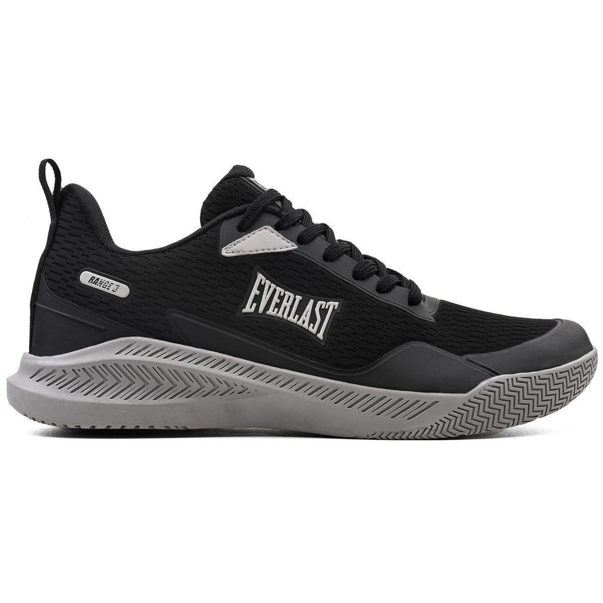 Tênis Everlast Range 3 Uni Preto / Cinza Menor preço em Tênis Everlast Range 3 Uni Preto / Cinza