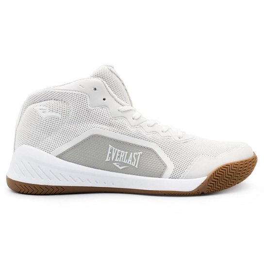 Tênis Everlast Range Hi Cano Médio - Branco+Cinza Menor preço em Tênis Everlast Range Hi Cano Médio - Branco+Cinza
