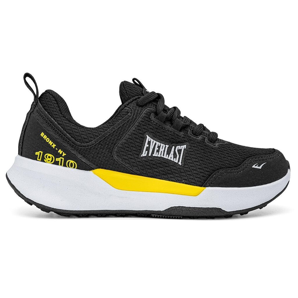 Tênis Everlast Solo Unissex | Preto Amarelo