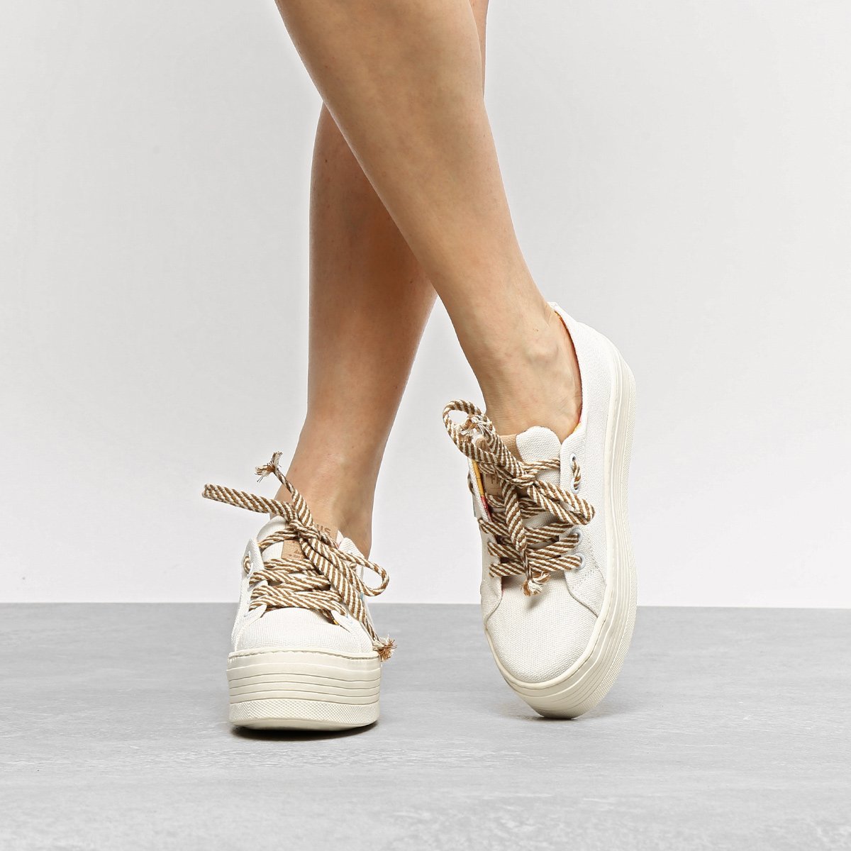 Tênis Farm Laje Canvas Feminino - Branco | Netshoes