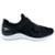 Tênis Fem Fit Calc Facil Elástico Ortopédico Energy Slip On - Preto+Branco