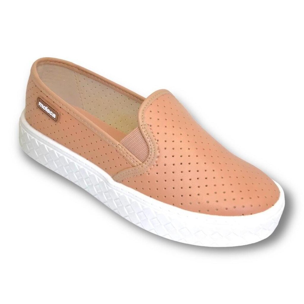 Tênis Fem Moleca Slip On Flatform Microperfuro 5712.304