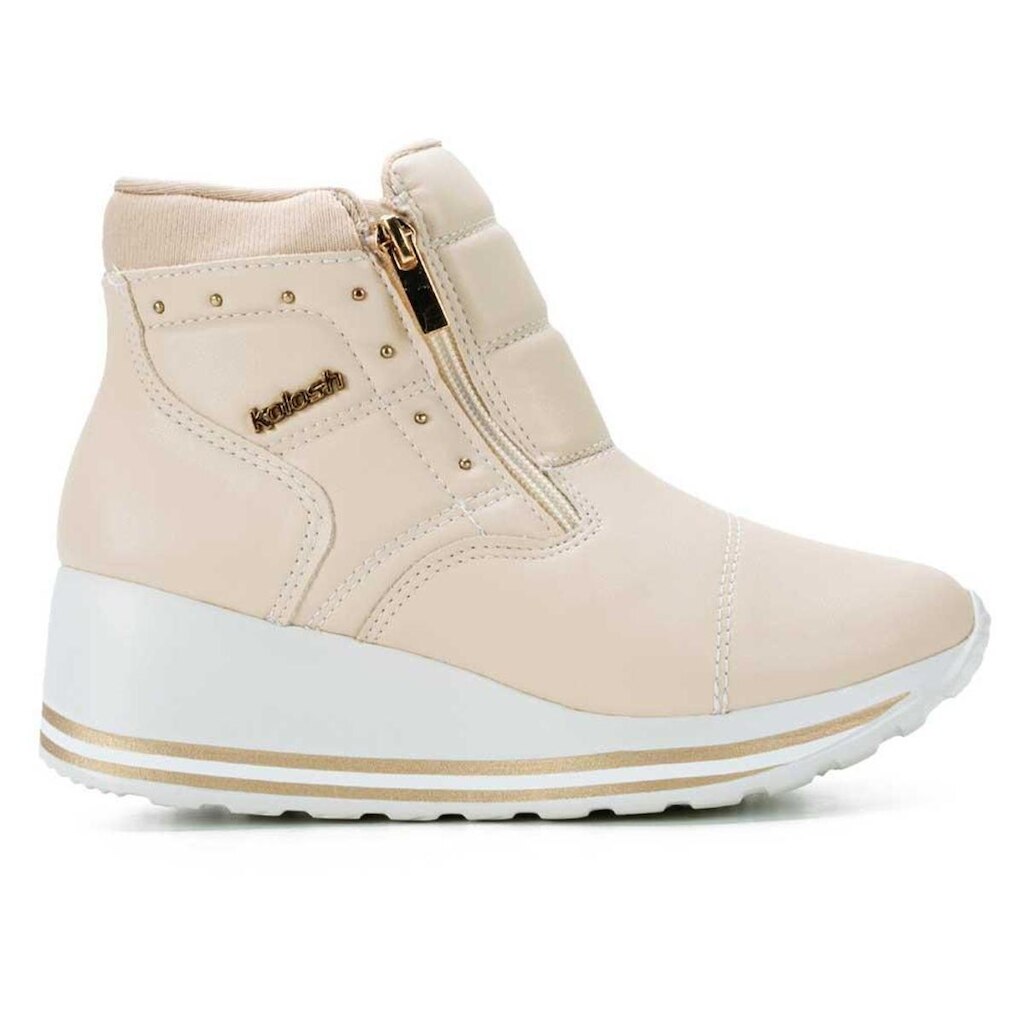 Tênis Feminino Abotinado Cano Médio Anabela Tule Dust Kolosh C1411A-0003