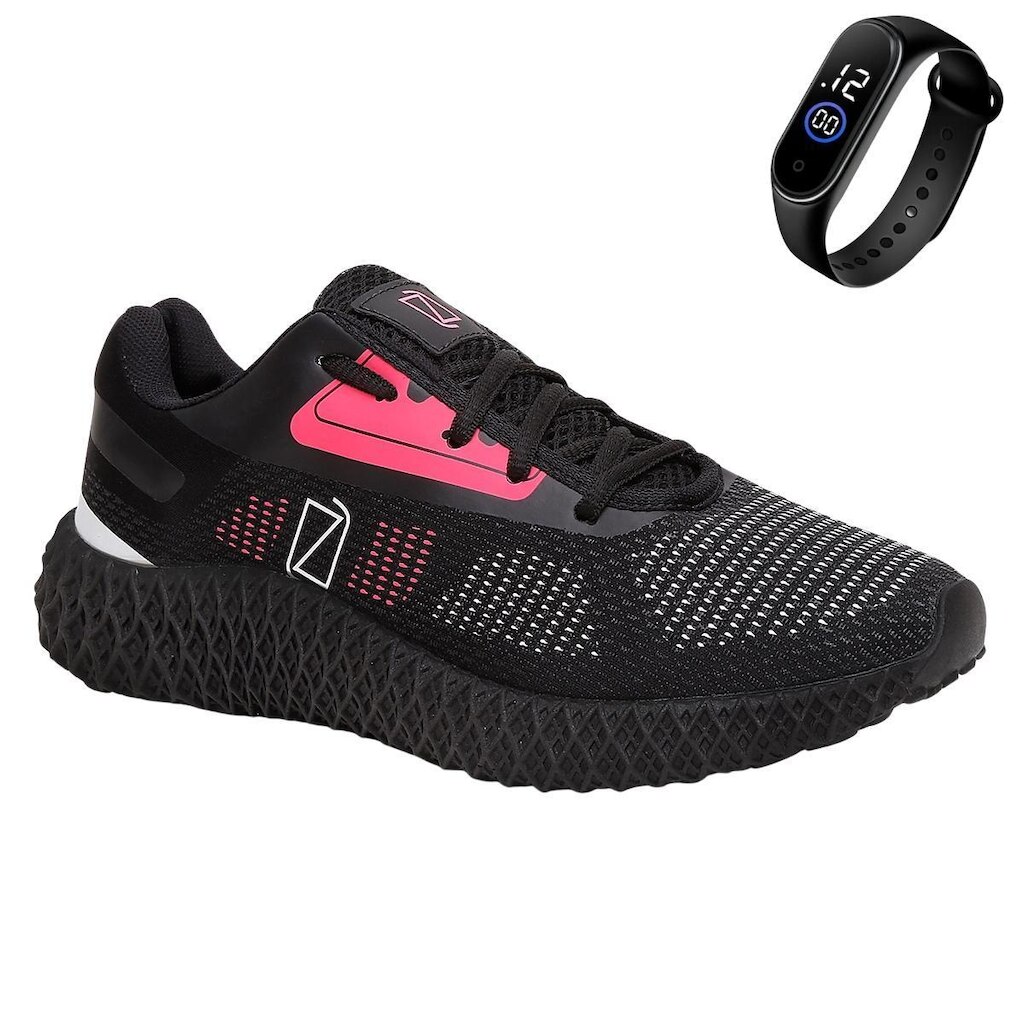Tenis Feminino Academia Caminhada Leve Resistente + Relógio