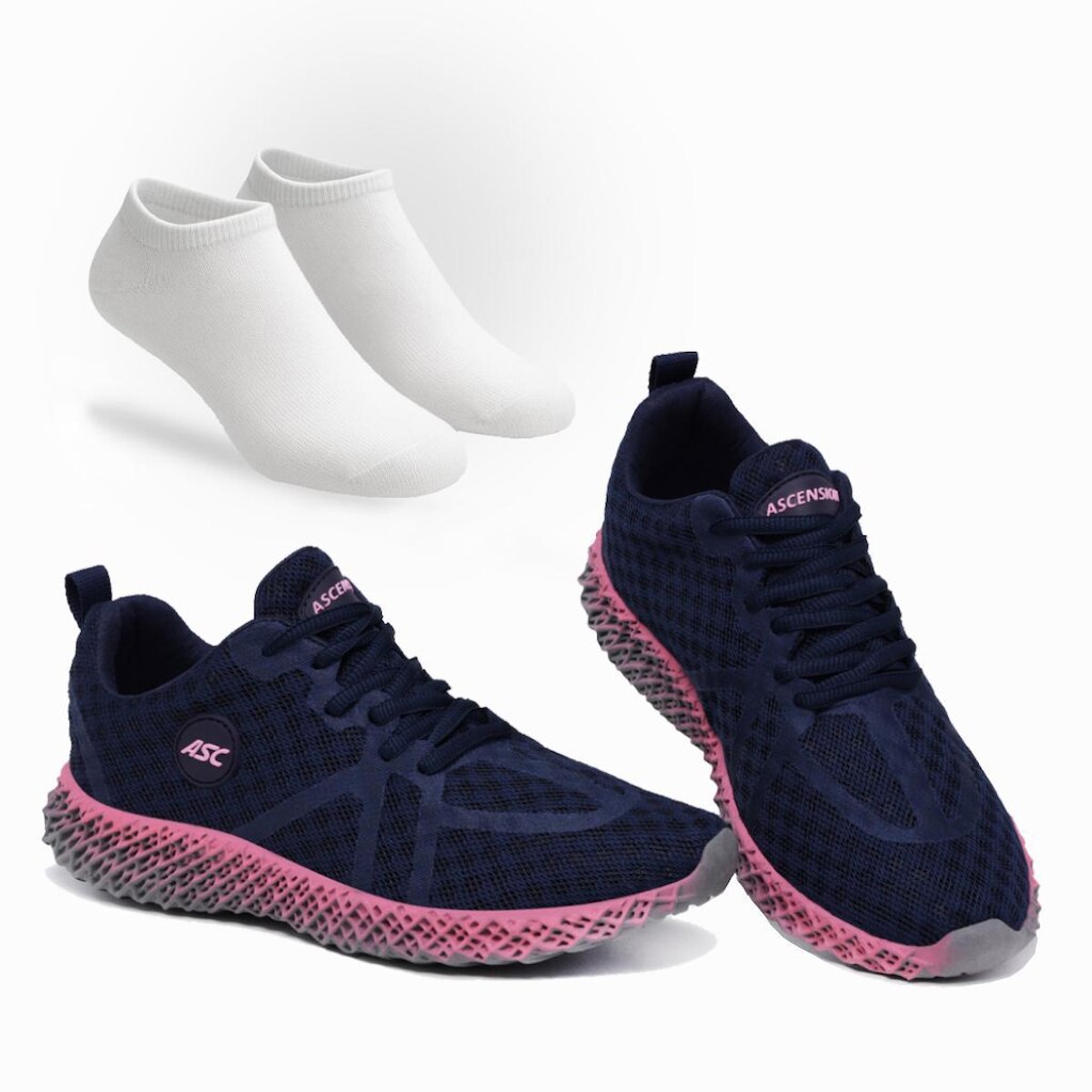 Tênis Feminino Ascension Com Meia Conforto e Praticidade Ideais para Treino, Leve e Uso Diário