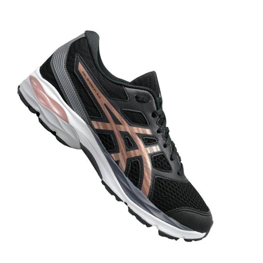 Tenis feminino Asics gel-shogun Preto+Rosa Netshoes