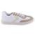 Tênis feminino Beira Rio 4313.103 cadarço casual - Branco+Bege
