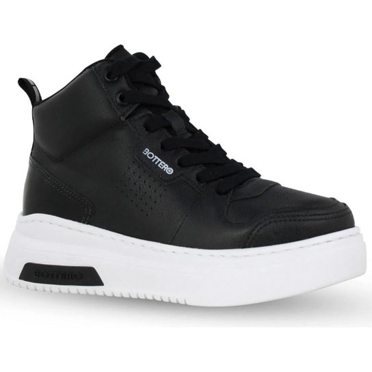 Tênis Feminino Bottero 346025 Couro Napa Cano Alto Preto - Preto Menor preço em Tênis Feminino Bottero 346025 Couro Napa Cano Alto Preto - Preto