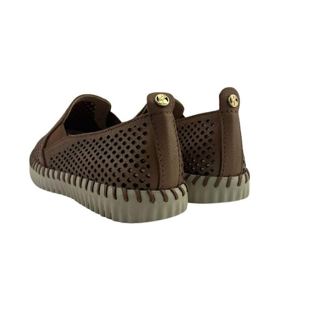 Tênis Feminino Bottero 374106_3 Couro Burnish Mocha