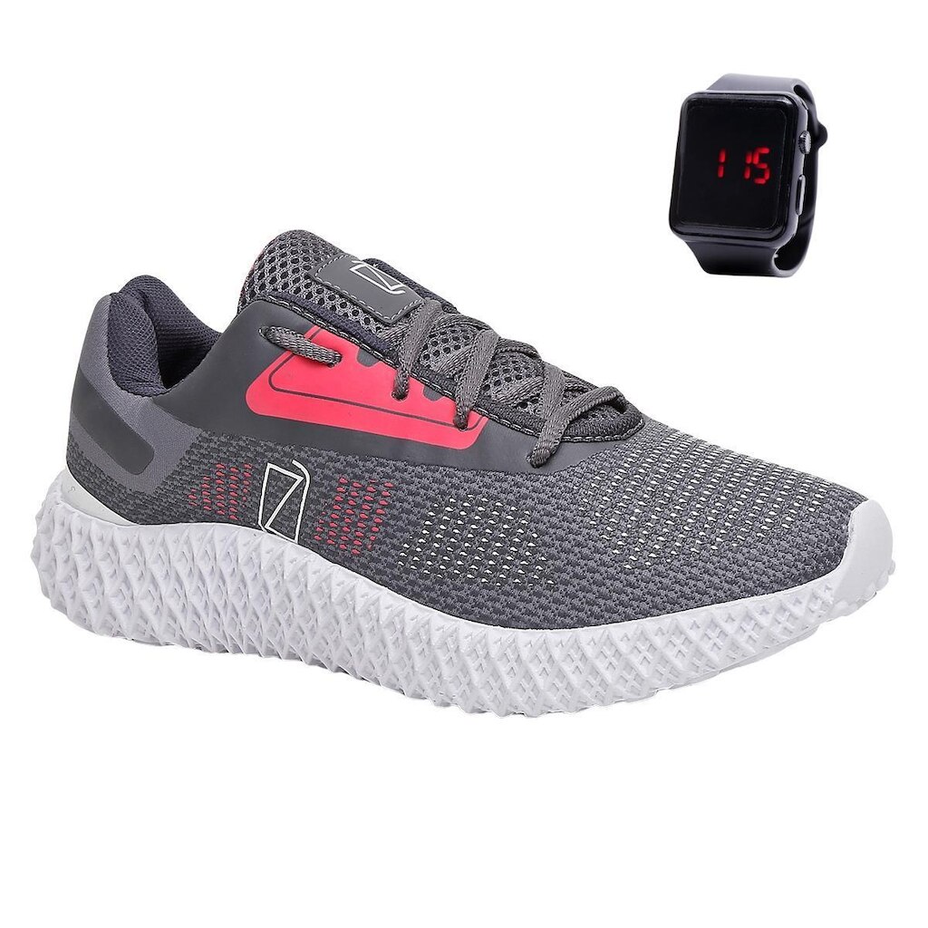 Tênis Feminino Caminhada Academia Leve Conforto Resistente + Relógio