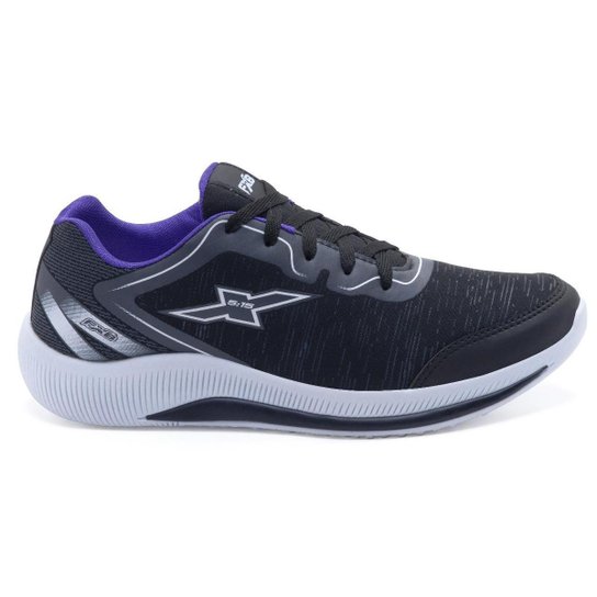 Tênis Feminino Caminhada Esportivo Leve Conforto - Preto+Roxo Menor preço em Tênis Feminino Caminhada Esportivo Leve Conforto - Preto+Roxo