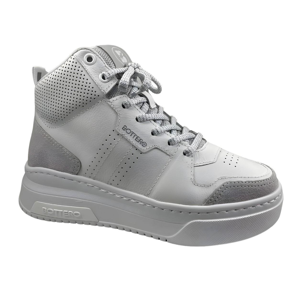 Tênis Feminino Cano Alto Couro Bottero Branco Netshoes