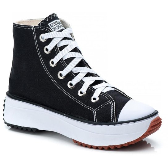 Tênis Feminino Cano Médio Sola Ata Chuck Taylor Plataforma