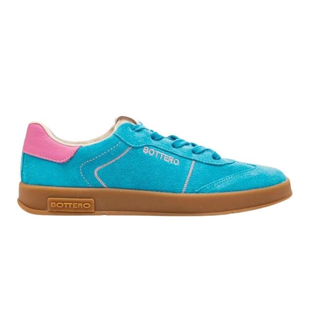 Tênis Feminino Casual Bottero Couro Camurça - Azul Caribe - Azul | Netshoes