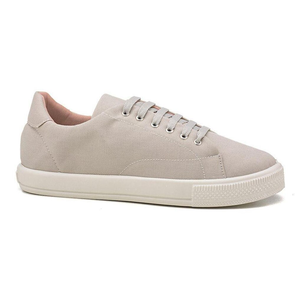 Tênis Feminino Casual Cadarço Cinza