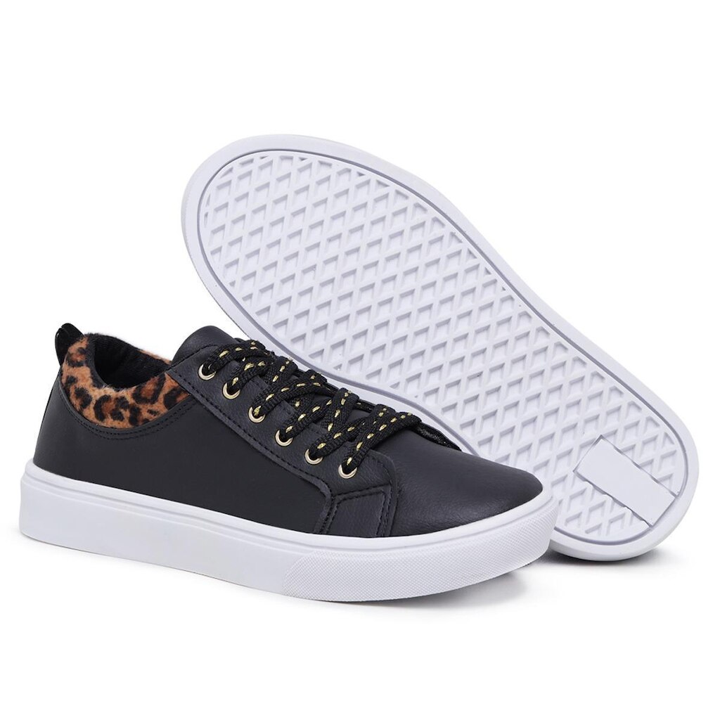 Tênis Feminino Casual Confortável /Onça