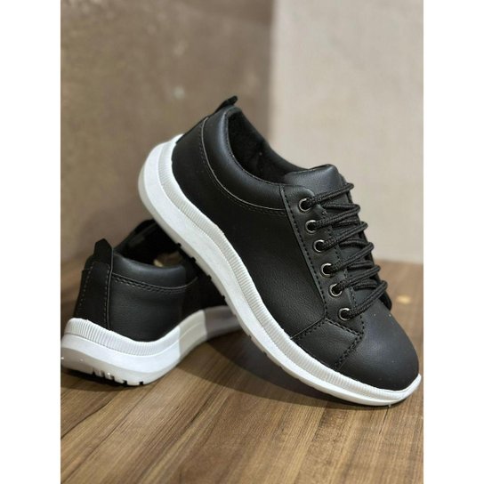 tenis feminino casual lancamento promocao leve confortavel - Preto Menor preço em tenis feminino casual lancamento promocao leve confortavel - Preto