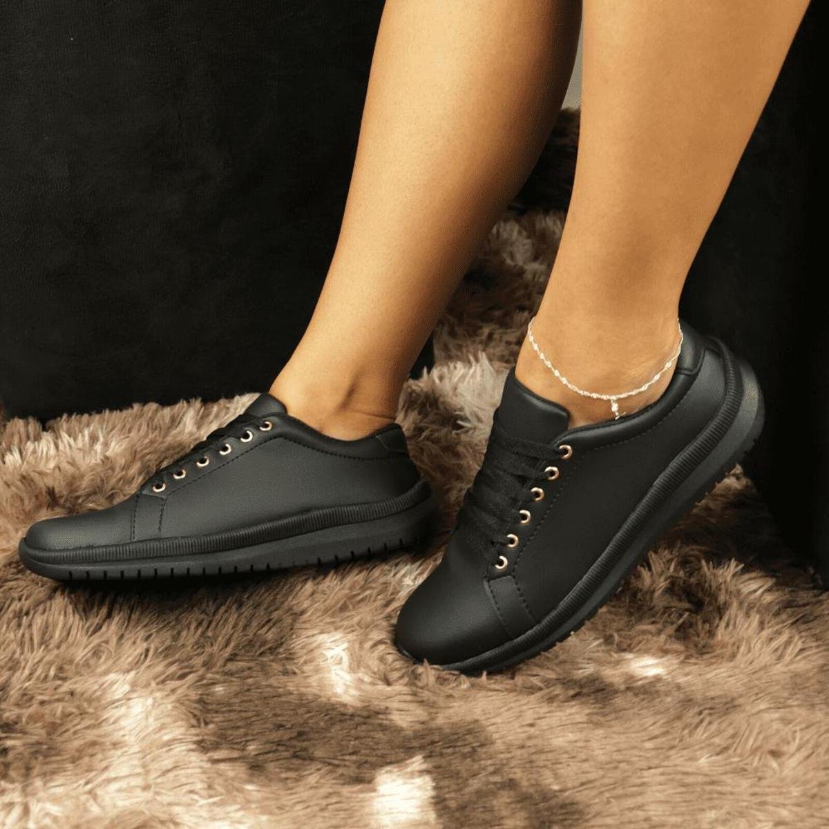 Tênis Feminino Casual Leve de Amarração Conforto e Estilo em Cada Passo Menor preço em Tênis Feminino Casual Leve de Amarração Conforto e Estilo em Cada Passo